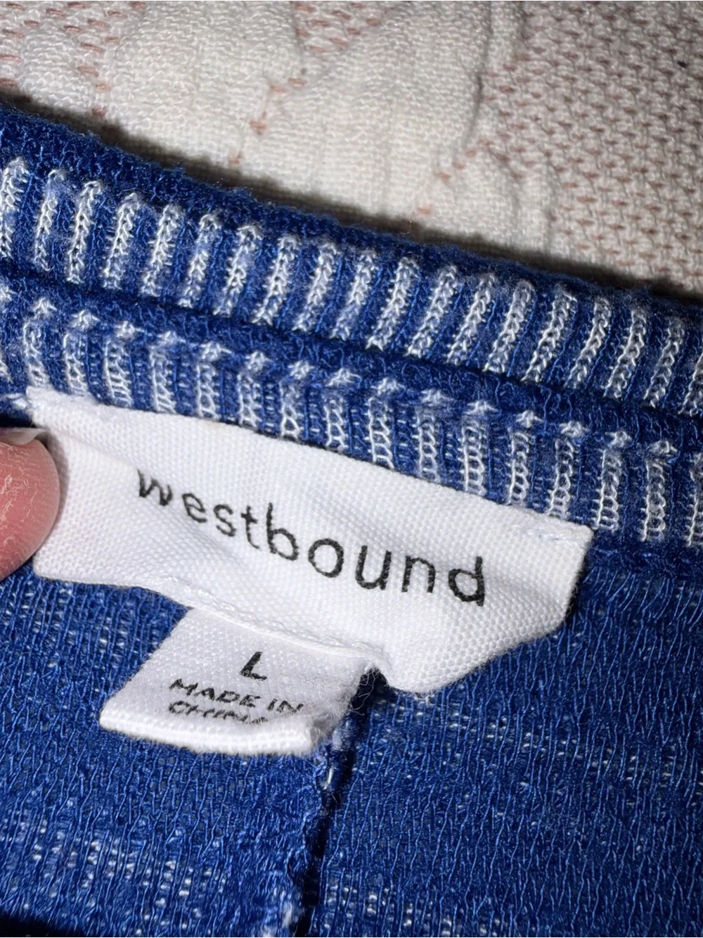 EUC Westbound Blue Striped Women's Knit top Large casual